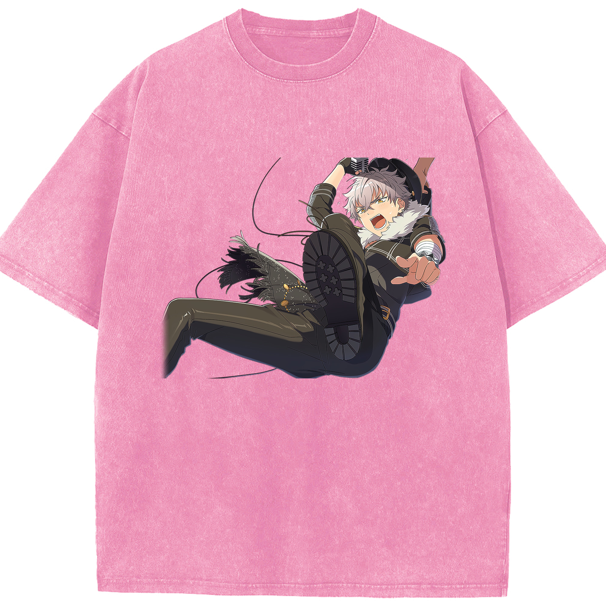（画像用） あんさんぶるスターズ! Ensemble Stars 綿100% ヴィンテージ風 半袖Tシャツ（フロントプリント）